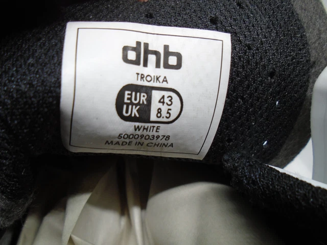 dhb Troika Men's Road Shoe EU Size 43 WHITE/BLACK ! 8