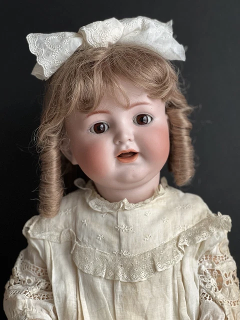 Antique German 21” Kammer Reinhardt Simon Halbig 126 Bisque Head Baby Doll