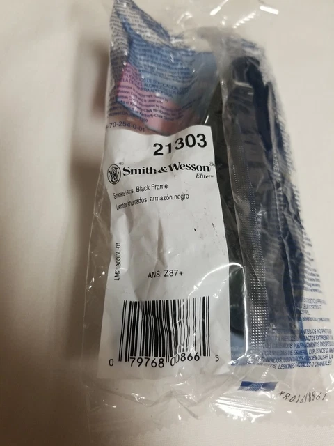 SMITH & WESSON Elite Safety Eyewear Glasses 21303 Smoke Lens/Black Frame NEW 3