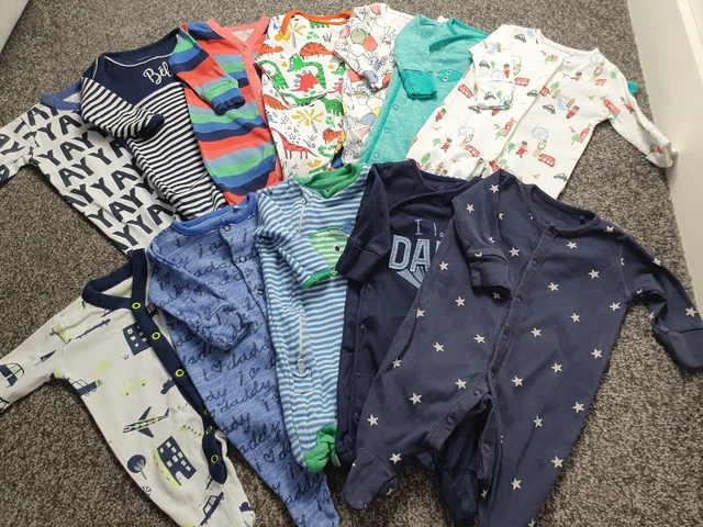 Baby Boy Large Next Jojo Maman Bebe M&S Sleepsuit Bundle Newborn & 0-3 Months 💙