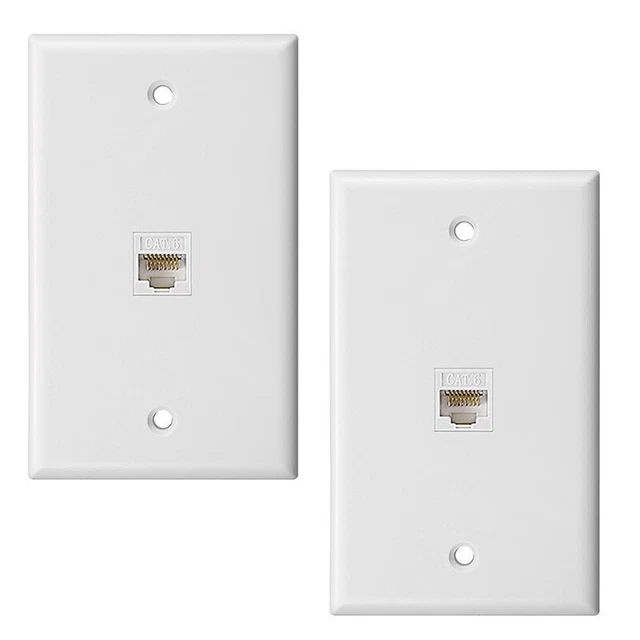 1PORT WALL Plate, Jack Wall Plate with RJ45 Keystone3702 16.