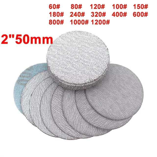 Dry Sandpaper Abrasive Sanding Discs 2"50mm 60/80# - 1200# Grits Sand Paper