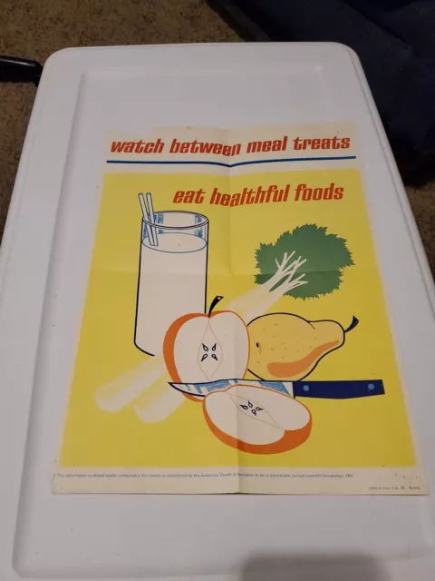 Dentist Vtg.   1965-1969 ADA/Proctor &Gamble Dental Poster/ Nice Condition