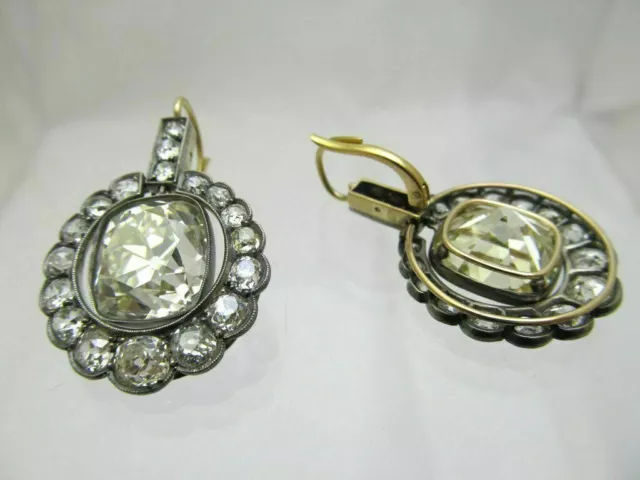 Edwardian Style Cushion Cut Victorian Drop Dangel Women's Earrings In 925 Silver 3