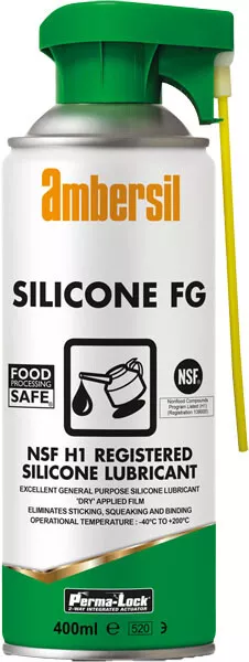 Ambersil 30248 NSF H1 lubrificante per uso alimentare silicone registrato confezione da 6 400 ml