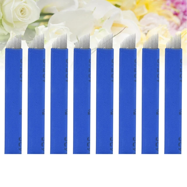 50 Pcs Lip Needles Eyebrow Needle Hand Tools Blank 7