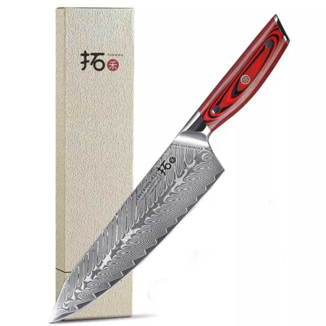 TURWHO 8.2inch Chef Knife 67-Layer Japanese VG10 Damascus Steel Kitchen Knives