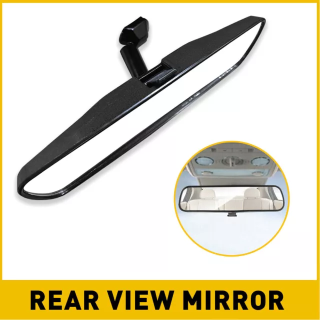 Clip-On 8" Rear View Car Interior Mirror Wide Angle Adjustable Safety Universal