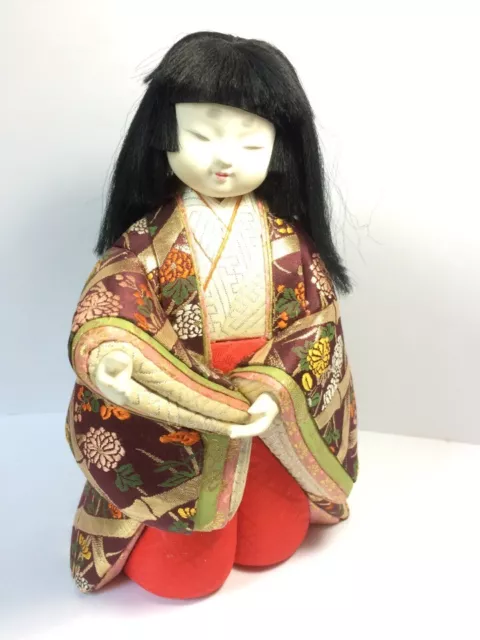 KIMEKOMI-Ningyo Japanese Vintage Traditional Kimono Doll Height 9.25 "#005 3