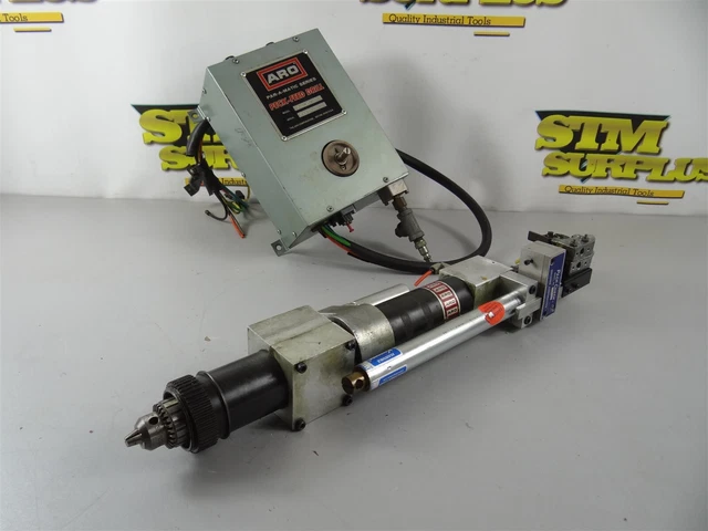 Aro Pneumatic Self Feeding Drill W/ Hydra Check & Peck-Feed Control