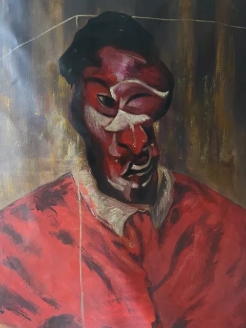 Francis Bacon Artist Oil Painting Signed.