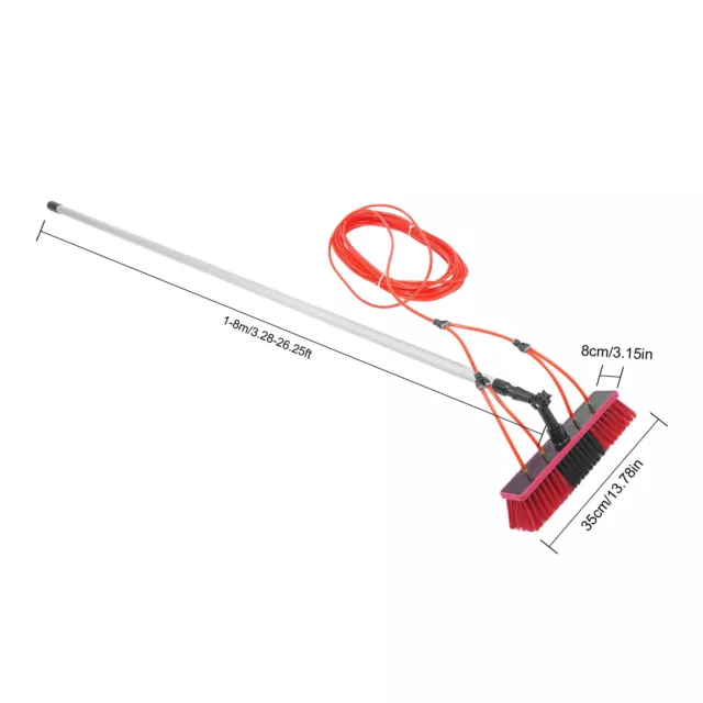 Teleskopstange Fensterreinigung 8 Meter Ausziehbar mit Bürste  Wasserführende 3