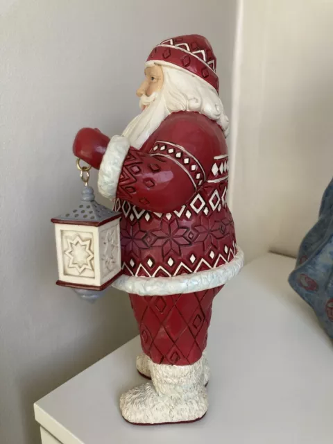 Jim Shore Heartwood Creek Nordic Noel Figurine - Santa with Fuzzy Boots 3