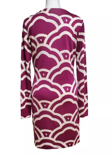 Diane Von Furstenberg Jersey Silk Reina Dress Long Sleeve Size 2 2