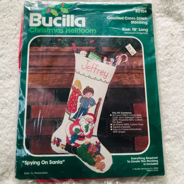 Vintage Bucilla The Night Before Christmas Cross Stitch Stocking Kit 18  82735