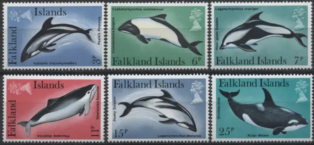 Falkland Inseln 1980 "Delphine" Tiere,  MiNr 295-300 ** MNH