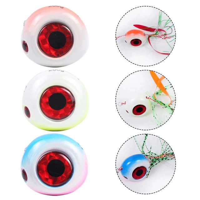 Attractive 100g Jig Skirt Head Fishing Lure Bait Jig with Laser Coating