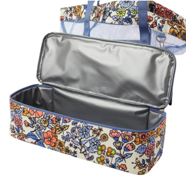 Samantha Brown Luggage To-Go Insulated Bottom Mesh Tote Carry On Tribal Leopard 3