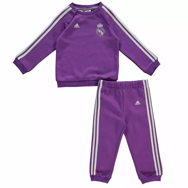 Adidas Kinder-Trainingsanzug Real Madrid, AP1833, Lilla, Nuovo con Etichetta