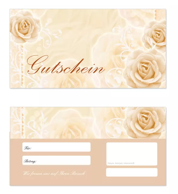 200 x Geschenkgutscheine (Blumen-613) TOP Gutscheine Neutral für viele Bereiche