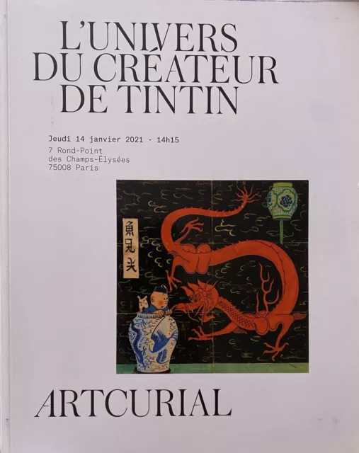 catalogue vente aux enchères lotus Bleu / univers du Créateur De Tintin
