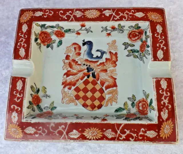 Chinese  Porcelain  Vintage Large  Cigar Ashtray / Trinket Dish / Jewellery Dish
