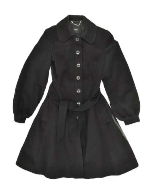 OASIS Womens Princess Coat UK 10 Small Black Wool AD50