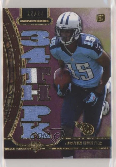 2013 Topps Triple Threads Relics Purple /27 Justin Hunter #TTR-JH2 Rookie RC