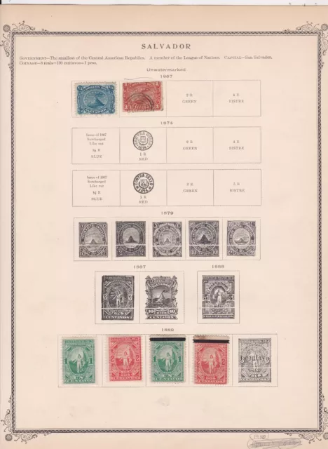 salvador stamps page ref 17168