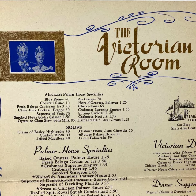 1947 Empire Room Hilton Hotel Griff Williams Florence Desmond Restaurant Menu