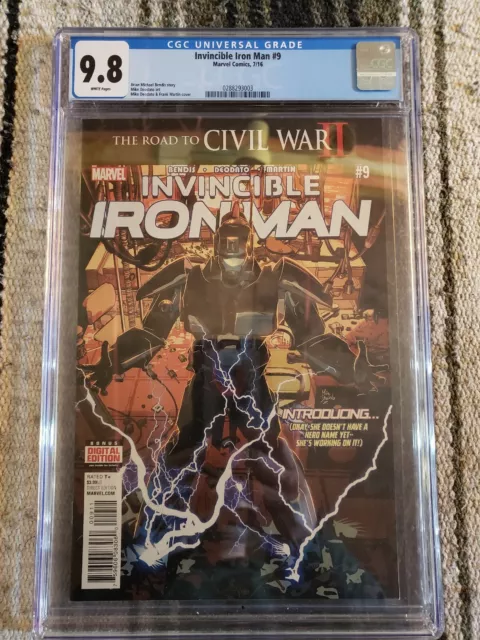 Invincible Iron Man 9 cgc 9.8 1st print First Appearance Riri Williams Ironheart