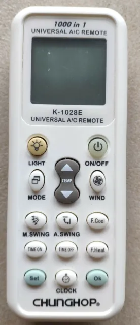 Télécommande universelle pour clim (Chunghop K-1028E)