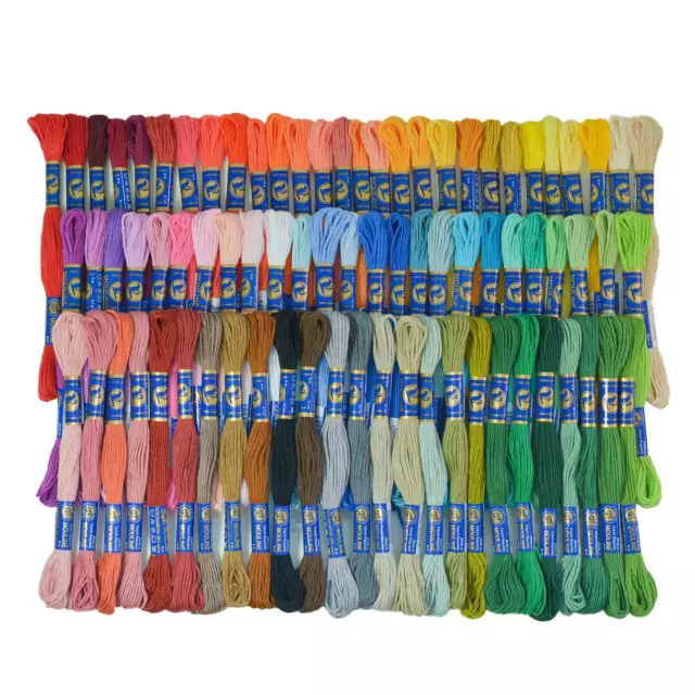 24 Docken Stickgarn je ca. 8m / Sticktwist 100% Baumwolle Stickerei Farbwahl