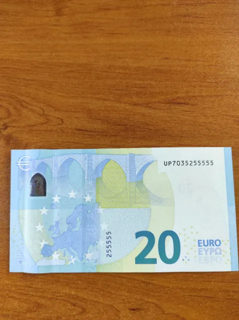 Billet 20 Euro France Neuf RARE U040A4 5 numéro identique qui se suivent 55555