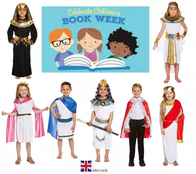 Girls Boys BOOK WEEK COSTUMES Book Day Child Kids Fancy Dress Animal Historic UK 3