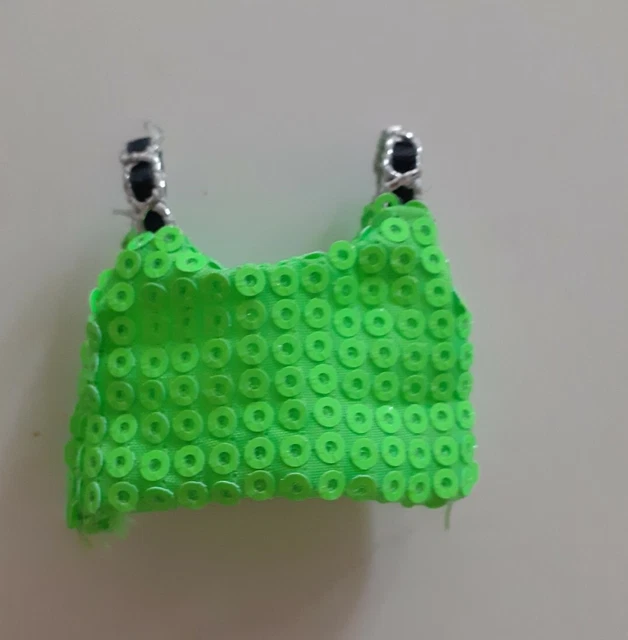 Shadow High Dolls Clothes. Harley Limestone Neon Original Fab Sequin Top. NEW!!