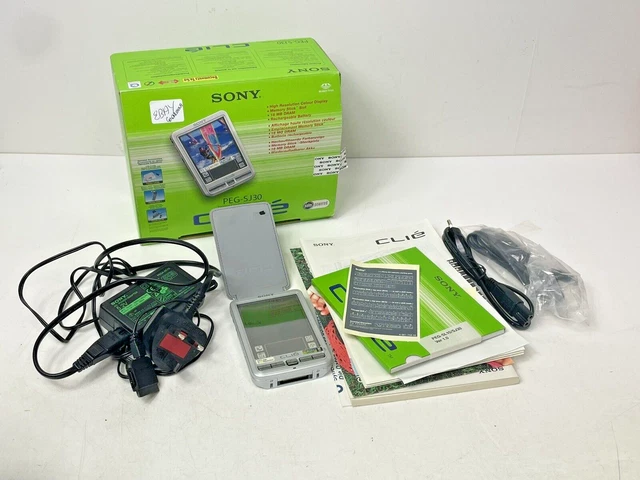 Sony CLIÉ personal organizer PEG-SJ30 only works when plugged in BOXED (1015)
