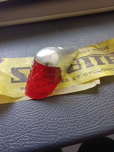 NOS Cabochon De Feu Arrière VITALUX 1940s-1950s Rear Light Lens Old Bike