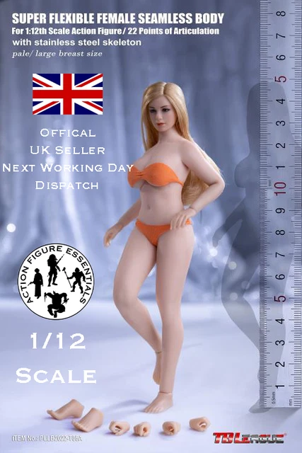 TBLeague T02B 1/12 Scale Female Seamless Body – Pale Large Breast With Anime Head & Outfit