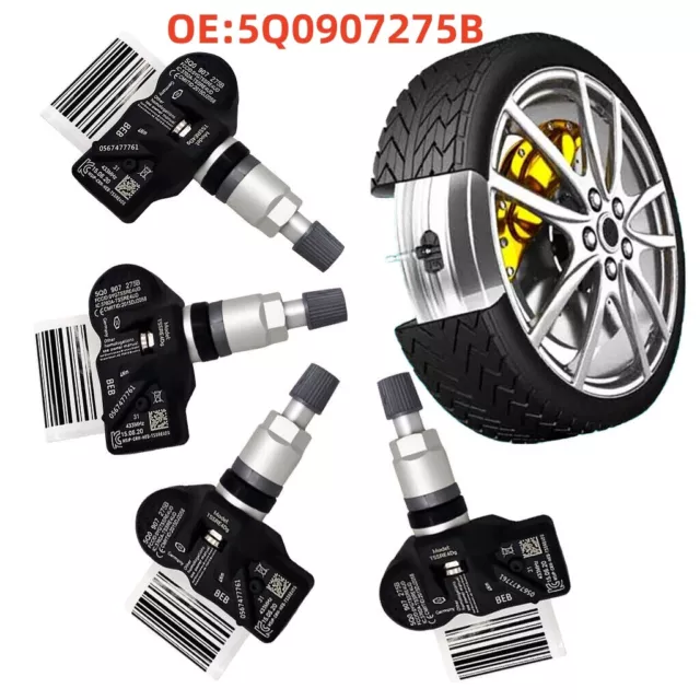 4x Reifendrucksensoren RDK-Sensoren RDKS TPMS 5Q0907275B Satz Für VW Audi Skoda