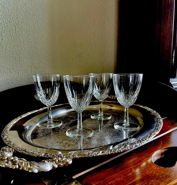 VINTAGE WINE GLASSES Crystal Champagne Cocktail Coupes Wine French