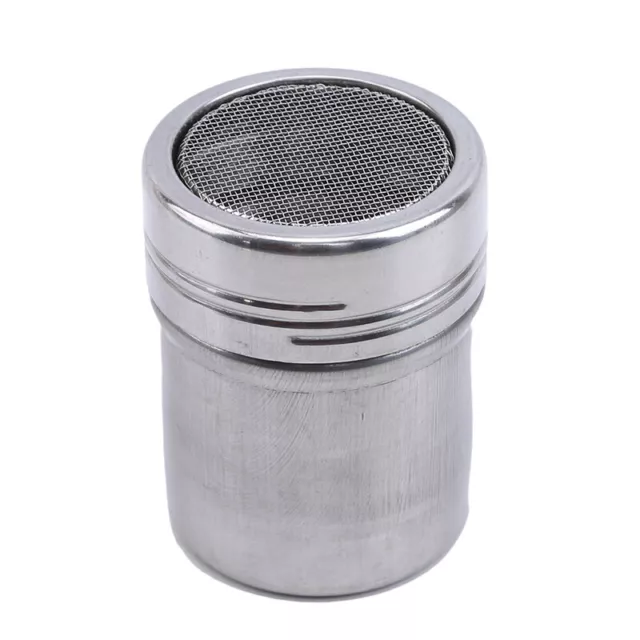 Stainless Steel Chocolate Shaker Sprinkler Stencils Cappuccino Coffee Sifter TO