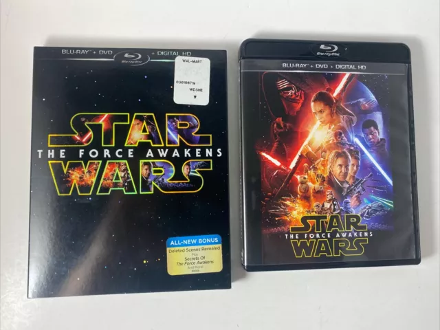 Star Wars: The Force Awakens (Blu-ray/DVD, 2016, 2-Disc Set) w/ Slipcover