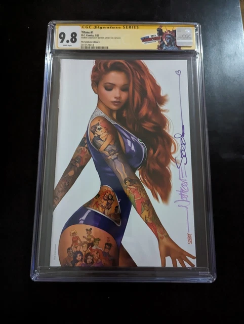 🔥 TITANS #1 STARFIRE TATTOO Virgin Variant B CGC SS 9.8 Signed By Nathan Szerdy