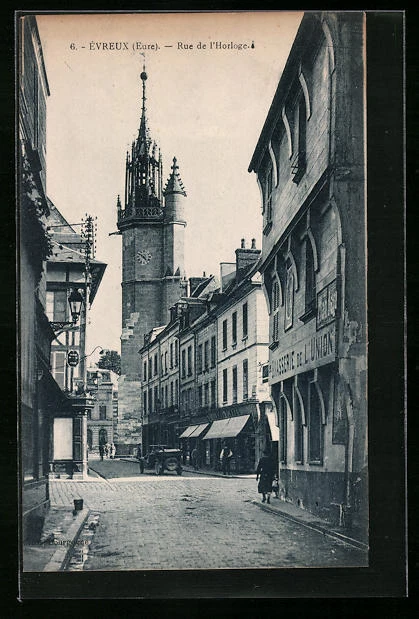 CPA Évreux, Rue de l´Horloge