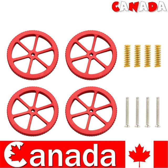Aluminum Hand Twist Leveling Nut with Hot Bed Die Springs Screws for Creality
