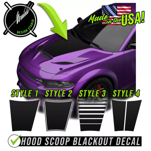 Hood Scoop Decal Compatible with Dodge Charger Super Bee Scat Pack 2015-2024