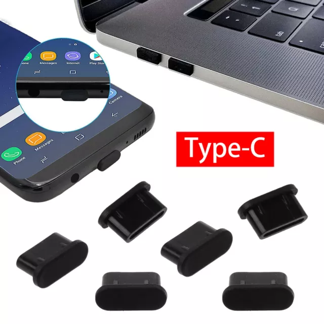 Type-C Dust Plug Phone USB C Charging Port Protector Charger Silicone Cover Caps