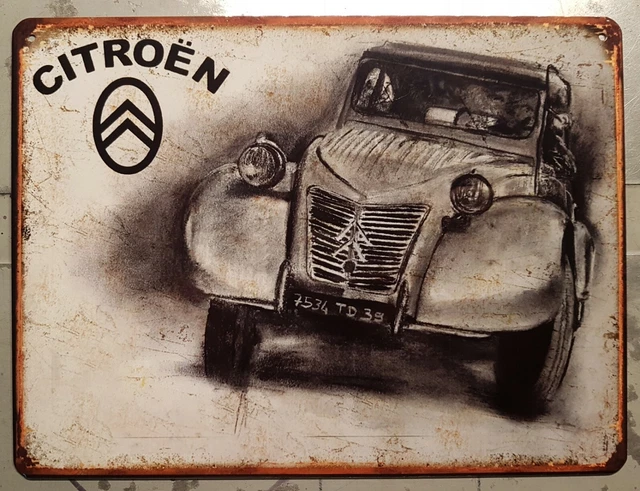 Plaque Métal Vintage Citroën 2cv 6 – Décoration Murale Ou Auto