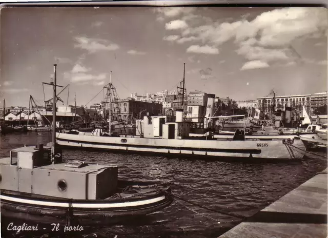 Cagliari Citta'   Fg  Viaggiata  1956 Porto